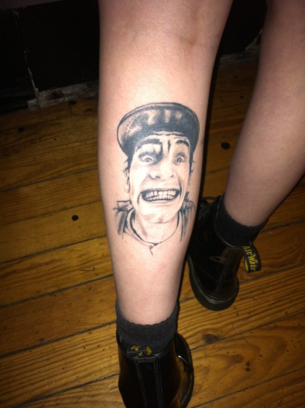 My soon-to-be-friend Morgan's left leg after our show in Columbia. She is 22. I have faith in this newer generation.